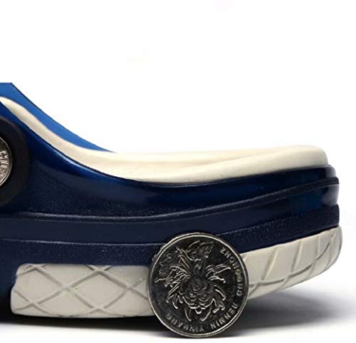 Zuecos Hombre Playa Piscina Sanitarios Enfermera Goma Verano Zapatillas de Trabajo Sandalias Negro Azul Amarillo 40-45 Azul 42