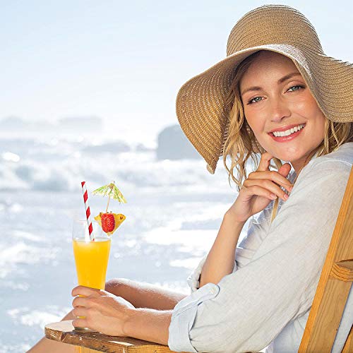 ZWOOS 200 Pcs Pajitas de Papel, Pajitas de Papel Biodegradables para Fiestas Navideñas, Cumpleaños, Bodas,Celebraciones(8 Colores)