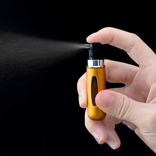 ZWOOS Atomizador de Perfume, 5 ml Botella Vacío de Perfume de Viaje Pulverizador Bomba Recargable Dosificador de Perfume Spray Frasco (4 pieza)