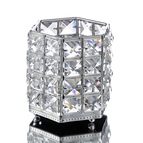ZWOOS - Organizador de brochas de Maquillaje，Cristal Cosmético Almacenamiento Organizador para Cejas, lápices, Makeup Brush y Herramientas (Silber Silver)