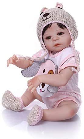 ZXYMUU 18"Girl Muñeca De Juguete De Silicona Cuerpo Completo Renacida Juguete del Bebé De La Muñeca De La Casa De Juego Recién Nacido De Navidad De Cumpleaños Regalo De La Princesa Baño De Agua