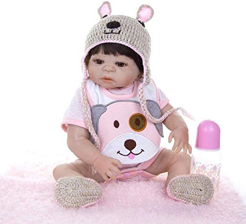 ZXYMUU 18"Girl Muñeca De Juguete De Silicona Cuerpo Completo Renacida Juguete del Bebé De La Muñeca De La Casa De Juego Recién Nacido De Navidad De Cumpleaños Regalo De La Princesa Baño De Agua
