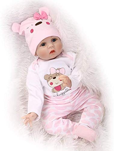 ZXYMUU Muñecas Bebes 55Cm Suave Cuerpo Juguetes Renacer para Las Niñas A IR A Dormir Recién Nacido Regalo De La Educación 22Inch Aniversario