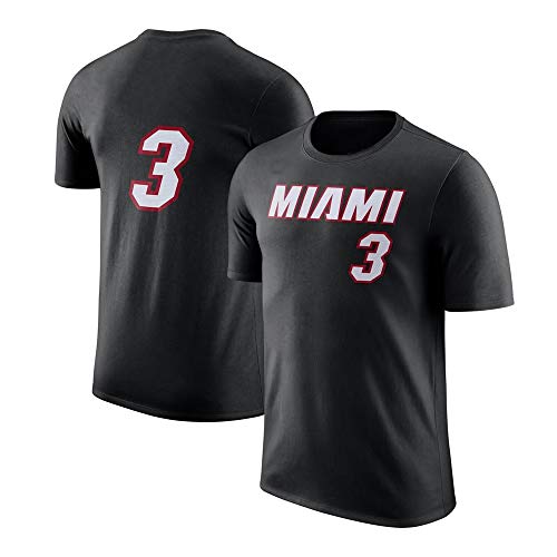 ZXZXING Camiseta de Jersey de Baloncesto Heat Camiseta Informal Suelta de Cuello Redondo Transpirable de Secado rápido para Hombres Camiseta Deportiva Swingman