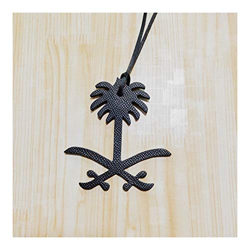 Zyj stores Llaveros Venta al por Mayor por Encargo del Cuero Genuino Natural Arabia Llavero del Mapa de Las señoras de Las Mujeres Mochila Colgante del Encanto del Bolso Accesorios (Color : Red)