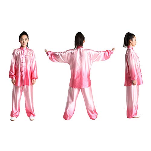 ZYQDRZ Ropa De Ejercicio Matutino Jinji, Ropa De Tai Chi, Ropa De Artes Marciales De Tai Chi con Bordado De PerforacióN En Caliente, Ropa De Ejercicio, Ropa De ActuacióN De Seda Y SatéN,A,S