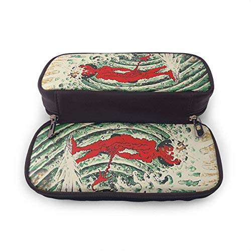 ZYWL Oficina y papelería Bolígrafos, lápices y útiles de escritura Estuches Aztec Pattern Leather Pencil Case with Zipper,8 X 3.5 X 1.5 Inch Microfiber Pu Leather Stationery Art Supplies College Offic