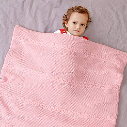 0 a 12 Meses Saco de Dormir Unisex para Bebés Recién Nacidos Calentar Punto Encapuchado Manta para Bebé Carrito de Bebé Blanket Manta para Paseante