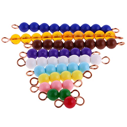 1-10 Barra De Cuentas De Plástico para Niños Montessori Número De Matemáticas Aprendizaje Contando Juguete