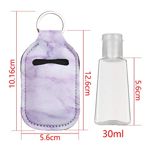 1 botella de 30 ml rellenable con llavero, botella pequeña vacía, tamaño de viaje, a prueba de fugas, contenedores reutilizables para líquidos (10)