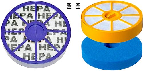 1 juego de filtros HEPA para aspiradoras Dyson DC05 DC08 DC08T DC08TW – Filtro HEPA contiene: repuesto Dyson 907671-01, 905401-01, 902768-01 DC08 DC05 MEMA filtro premotor lavable y repuesto Dyson 900228-01 HEPA filtro de repuesto DC05 DC08 DC19 DC20 DC21