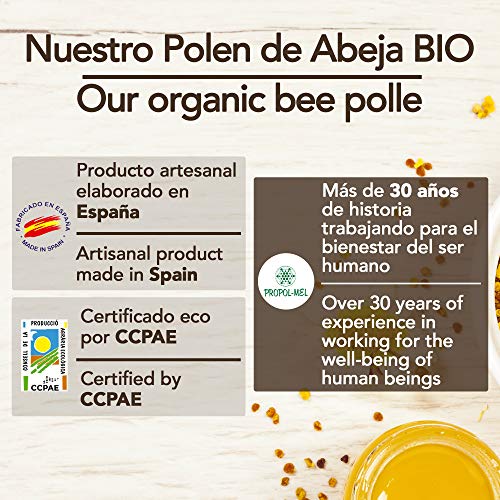 1 kg - Polen de España BIO. 100% natural. Polen de abeja ecologico libre de residuos. Polen fuente de proteinas, aminoácidos, lípidos, vitaminas y minerales.