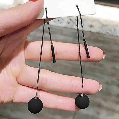 1 Pair Fashion Earrings Stud Long Tassel Chain Drop Earrings, Pull Through Earrings Threader Earring Jewelry Drop Dangle Party Charm,for Women Girls Gifts