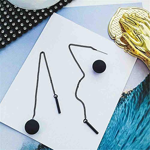 1 Pair Fashion Earrings Stud Long Tassel Chain Drop Earrings, Pull Through Earrings Threader Earring Jewelry Drop Dangle Party Charm,for Women Girls Gifts