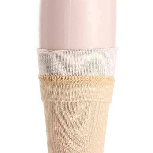 1 par Unisex de compresión Calcetines Largos Presión Prevent varicosas Venas de Las piernas Alivio del Dolor de Rodilla Medias Altas S-XXL (Color : Beige, Size : XXL)
