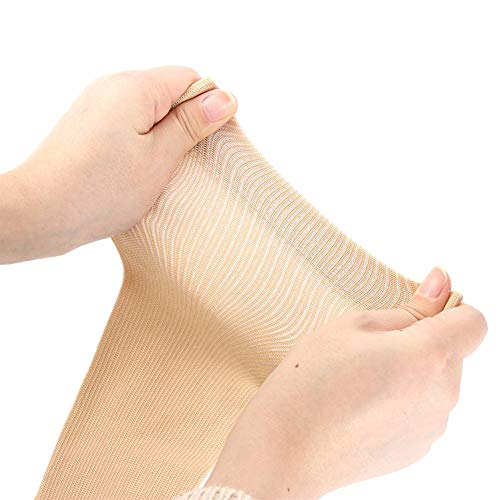 1 par Unisex de compresión Calcetines Largos Presión Prevent varicosas Venas de Las piernas Alivio del Dolor de Rodilla Medias Altas S-XXL (Color : White, Size : S M)