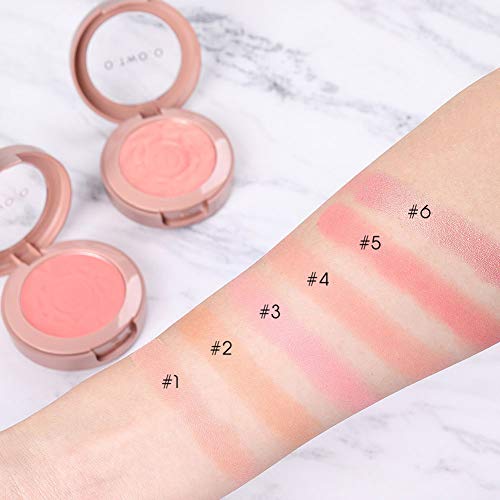 1 UNID Polvo de rubor altamente pigmentado Saludable Colorete Master Heat Polvo para mejillas Colorete Lasting Finish Blush Mineral Profesional Para Todo Tipo de Piel (06Shimmer)