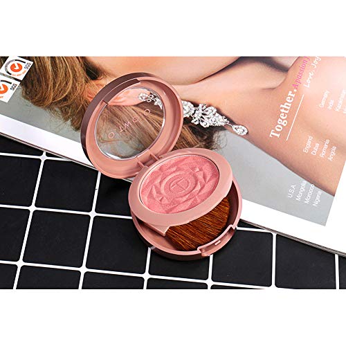 1 UNID Polvo de rubor altamente pigmentado Saludable Colorete Master Heat Polvo para mejillas Colorete Lasting Finish Blush Mineral Profesional Para Todo Tipo de Piel (06Shimmer)