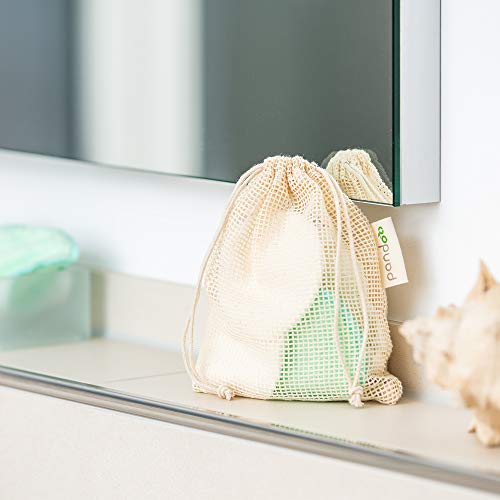 10 almohadillas de maquillaje reutilizables de bambú y algodón | Removedor de maquillaje lavable, menos residuos | Extremadamente suave, perfecto para la limpieza facial y para bebés.