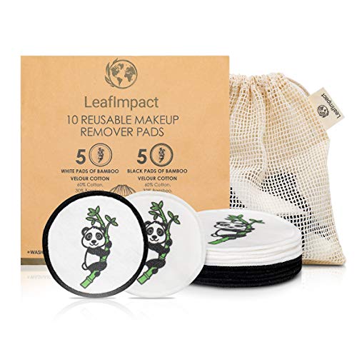 10 Discos Desmaquillantes Reutilizables | Almohadillas Ecológicas No Desechables | Almohadillas De Bambú Orgánico Natural De Doble Capa Con Bolsa De Lavandería | Ultra Suave Para Todo Tipo De Piel