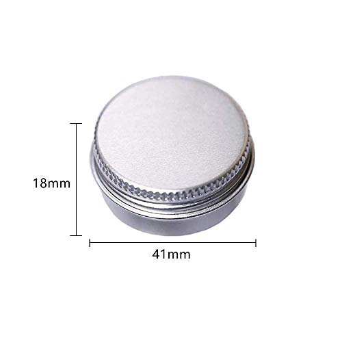 10 Pcs Tarros Cosmeticos Vacios,Contenedor de CosméTicos Redondo,Tarros de Aluminio,Tarros de Aluminio VacíO,FáCil de Usar, para Mini Velas, CosméTicos, LáPices Labiales, Lociones, Cremas (Plata)