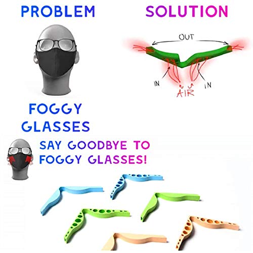 10 piezas almohadillas silicona antivaho puente nasal, puente nasal antivaho que ayuda a respirar sin problemas, accesorio de cubierta facial evitar gafas empañen (10pcs)