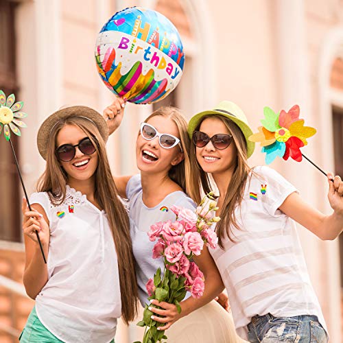 10 Piezas Broches de Arcoíris Pines de Solapa de Bandera Corazón de Orgullo para Decoración de Bolsa de Ropa