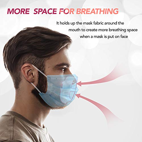 [10 unidades] 3D máscara soporte interior marco de soporte para uso cómodo, mantener la tela fuera de la boca, ayuda a respirar suavemente, protege el lápiz labial