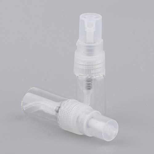 10 Unids Envase de Vidrio Botellas Recargables Perfume de Viaje Atomizador Transparentes Bomba Botellas de Spray - 3ml