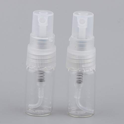 10 Unids Envase de Vidrio Botellas Recargables Perfume de Viaje Atomizador Transparentes Bomba Botellas de Spray - 3ml