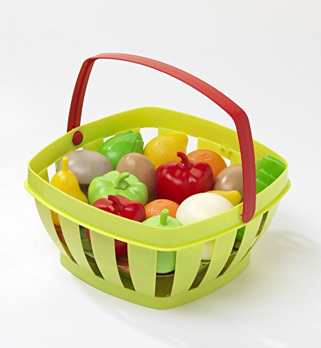 100% Chef - Cesta con frutas y verduras (Écoiffier 966) , Modelos/colores Surtidos, 1 Unidad