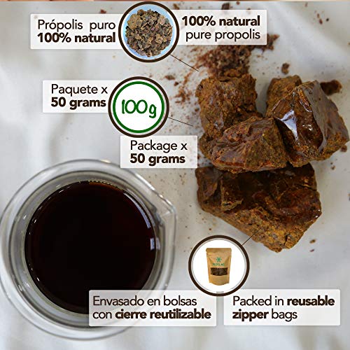 100 gramos - Propoleo puro 100% natural. Propolis no procesado ni calentado directo del apicultor. El mejor antibiótico natural.