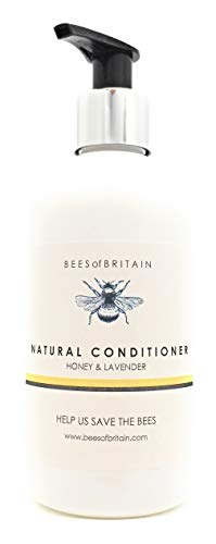 100% NATURAL - ACONDICIONADOR DE CABELLO - Con MIEL & LAVANDA - 250 ml - por BEES of BRITAIN - SIN SULFATOS, SIN PARABENOS, SIN SILICONA. Donamos 5% de nuestras ganancias para ayudar a salvar abejas.