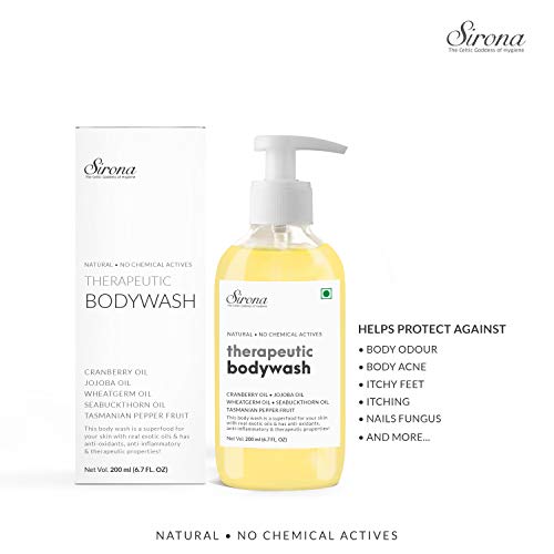 100% Natural Antifungal Therapeutic Bodywash 200ml | Helps Reduce Body Odor, Body Ace, Athletes Foot, Jock Itching & Promotes Healthy Feet, Skin & Nails