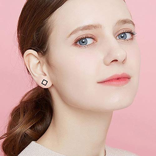 100 Pares de Aretes Geométricos, Remebe Varios Pendientes Surtidos Múltiples Conjunto de Joyas con Caja, Simples Punk Hip-pop Rock Triángulos Geométricos Aretes para Mujeres Niñas Juego Aretes