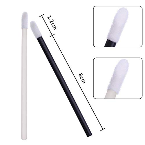 100 Piezas Cepillo de Labios Desechable,Desechable Varitas de Brillo Pincel de Labios,Aplicador de Varillas de Brillo Herramienta Cosmetica Maquillaje Belleza