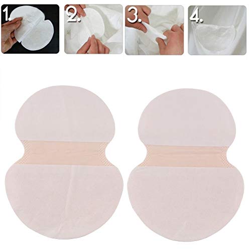 100 piezas Desechables almohadillas para el sudor de axilas protección contra el sudor y desodorante manchas, Sudor Almohadillas puro del color es suave absorbente