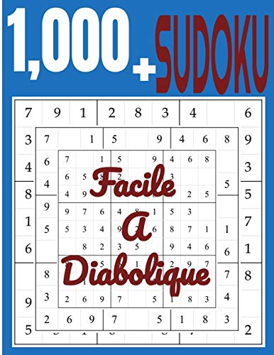 1000 sudoku facile à diabolique: 1000 sudoku facile à diabolique pour adultes et toutes la famille