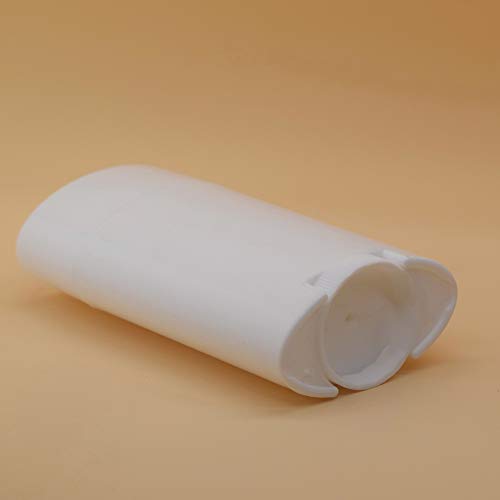 10pcs 75ml Desodorante Contenedor Vacío Plástico Blanco Twist-Up Tubos Recargables para DIY Desodorante Stick Talón Bálsamo Cosmético Blanco