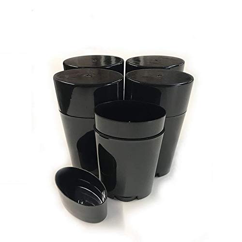 10pcs 75ml Desodorante Contenedor Vacío Plástico Blanco Twist-Up Tubos Recargables para DIY Desodorante Stick Talón Bálsamo Cosmético Negro