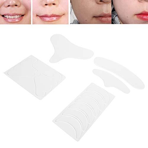 11 tiras para arrugas faciales, parches faciales para eliminar las arrugas del cuello, pecho, frente, ojos, boca, parches reutilizables para arrugas para el tratamiento antienvejecimiento