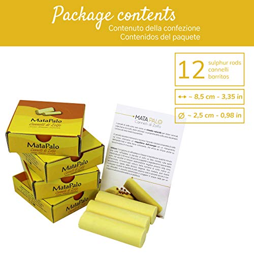 12 Barritas de azufre - Remedio natural para la tortícolis y el reumatismo