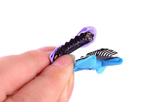 12 clips para el pelo de bebé, colores surtidos con lazo de grogrén, lazos para el pelo, accesorios para el pelo, para recién nacidos, niños pequeños, niñas y niños pequeños (color al azar)