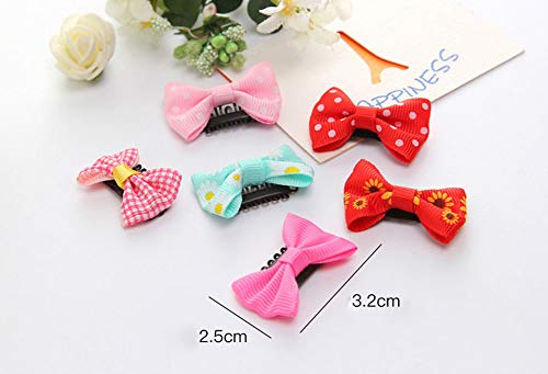 12 clips para el pelo de bebé, colores surtidos con lazo de grogrén, lazos para el pelo, accesorios para el pelo, para recién nacidos, niños pequeños, niñas y niños pequeños (color al azar)