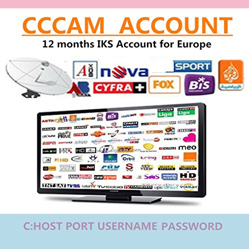 12 Mes CCCAM 1 año Europa, España 2 Cline suscripción HD Wifi DVB-S2 todos los decodificadores satelites, Especial para decodidificadores Engel
