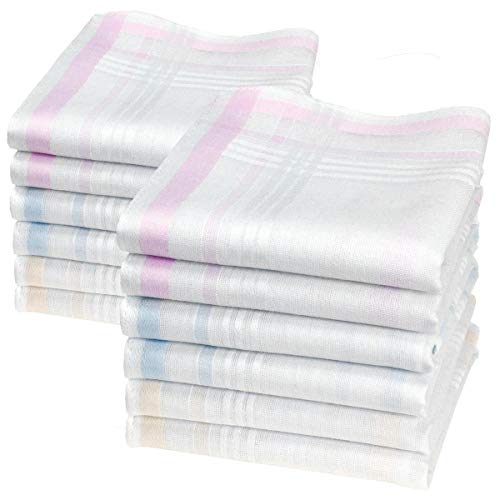 12 pañuelos de mujer - modelo "Louise" - 29 centimetros