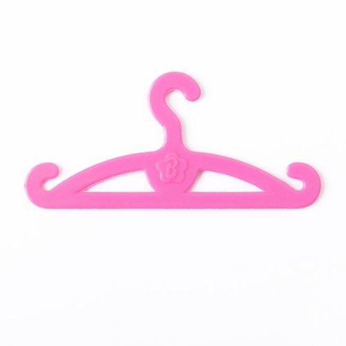 12 perchas para prendas de muñeca con forma de corazón, de 6 cm, color rosa, Rancom Style