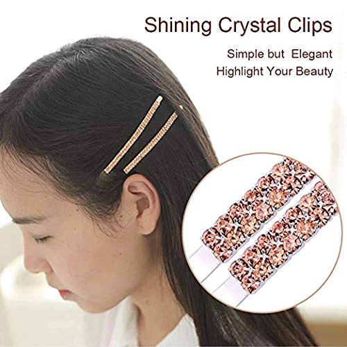 12 Piezas Rhinestone Bobby Pins Crystal Horquillas para el pelo Pinzas para el cabello de metal Decoración para mujeres niñas