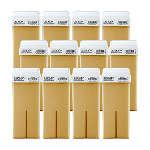 12 x Cera depilatoria Roll On cartuchos de 100ml Miel | Pack 12 x Roll-on Cera para depilación