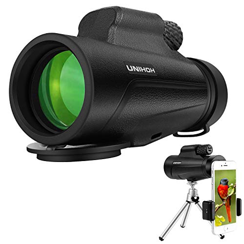 12X50 High Power Monocular HD Dual Focus Scope, Waterproof Compact Monocular with Smartphone Tripod and Mount Adapter, BAK4 Multi-Coated Zoom Lens for Hunting Bird Watching Camping